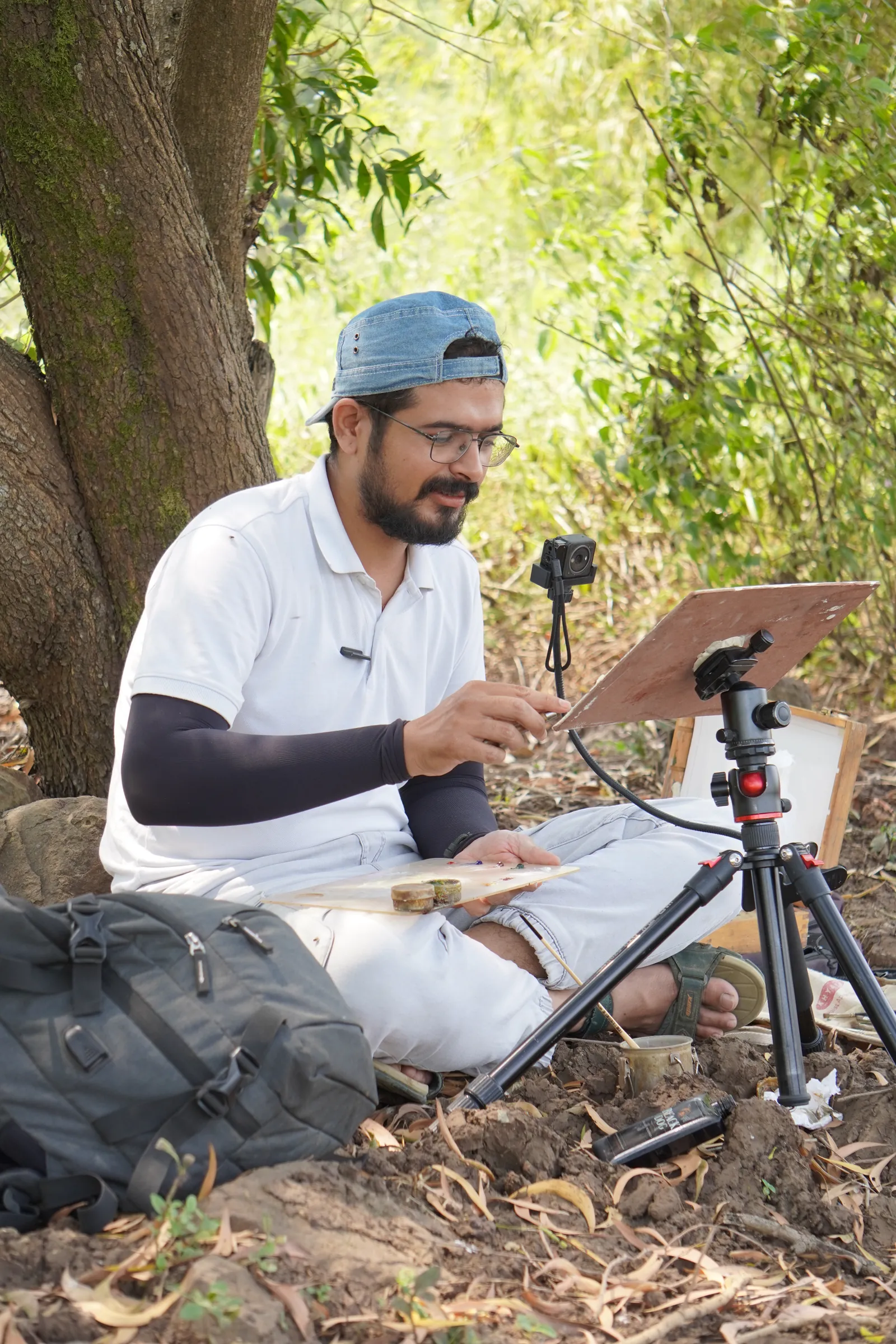 Plein air painting in the landscape